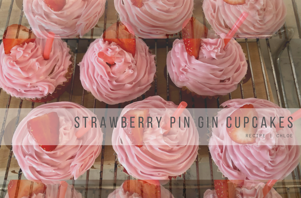 Strawberry Pin Gin Cupcake Recipe